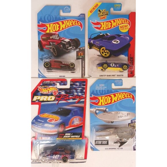 Hot Wheels Mattel 4 Set Taurus Corvete Mod Rod Star Trek Factory Sealed